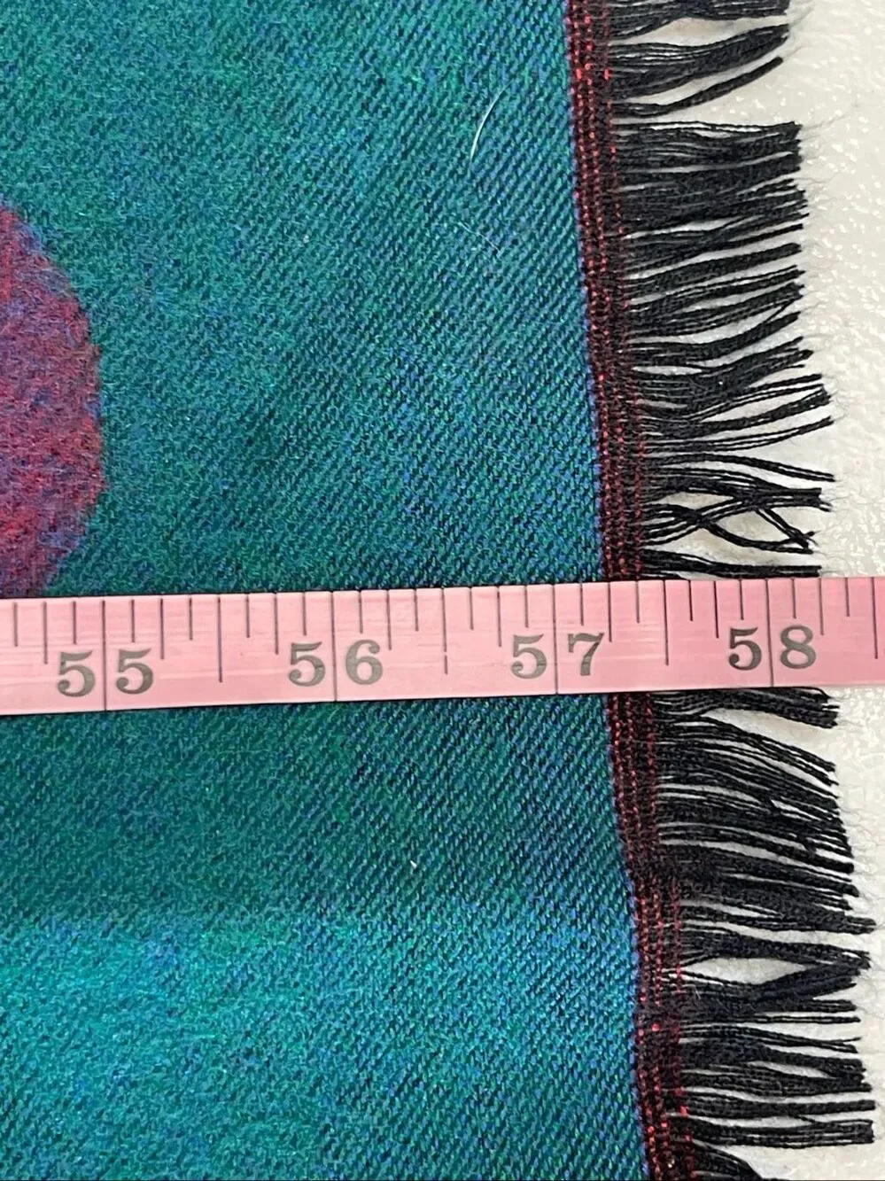 Vintage 80s Cosi L'Uomo Reversible Wool Abstract Postmodern Scarf Wrap